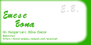 emese bona business card