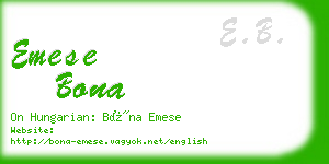 emese bona business card